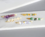 Gemstone Barrettes, Healing Crystals, Jade, Moonstone, Amethyst, Citrine, Aquamarine, Quartz, Hair Accessories, Clip