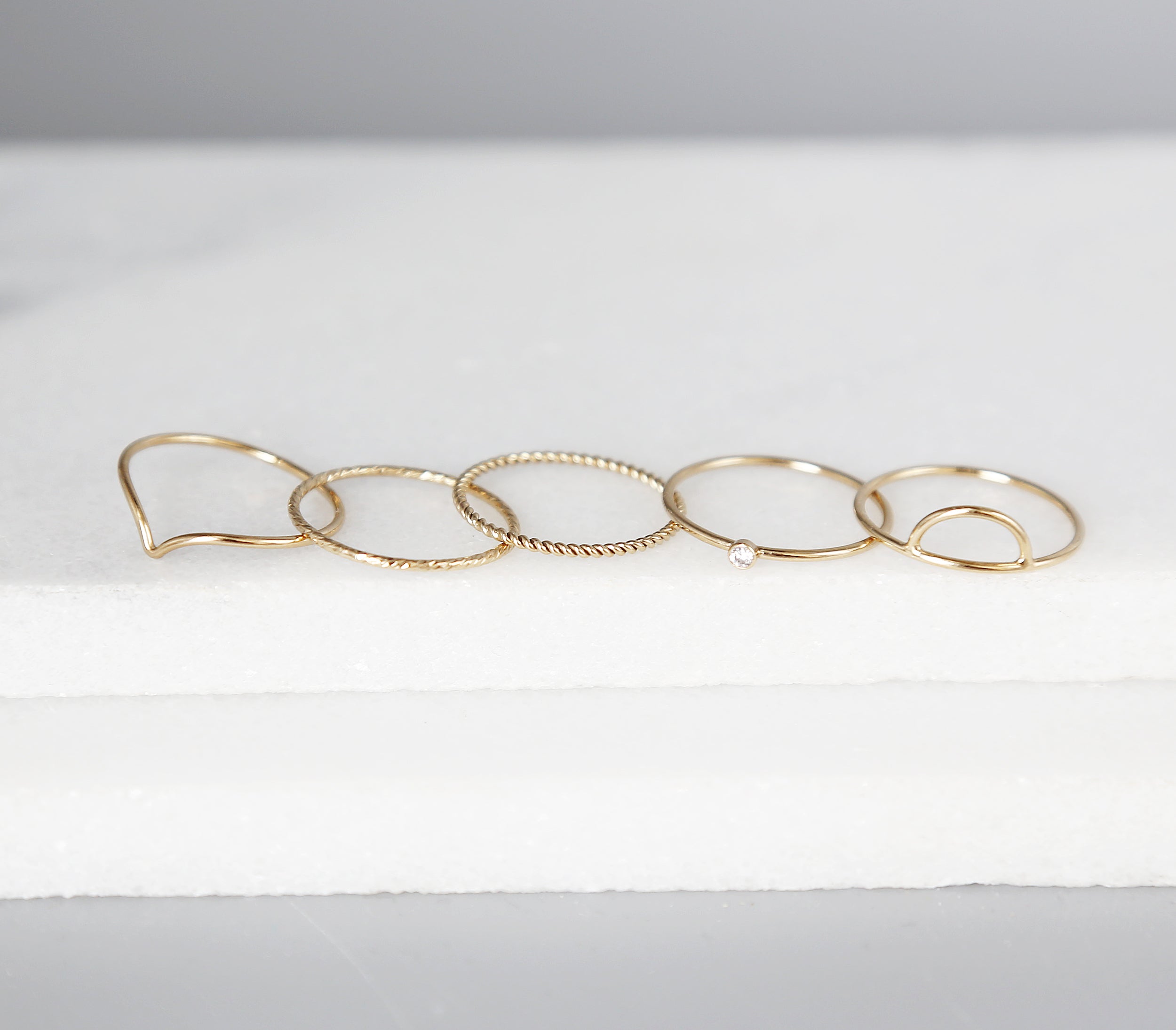 Minimalist Gold Fill Rings, Stacking Rings, Sparkle Rings, Simple Boho Gold Jewelry