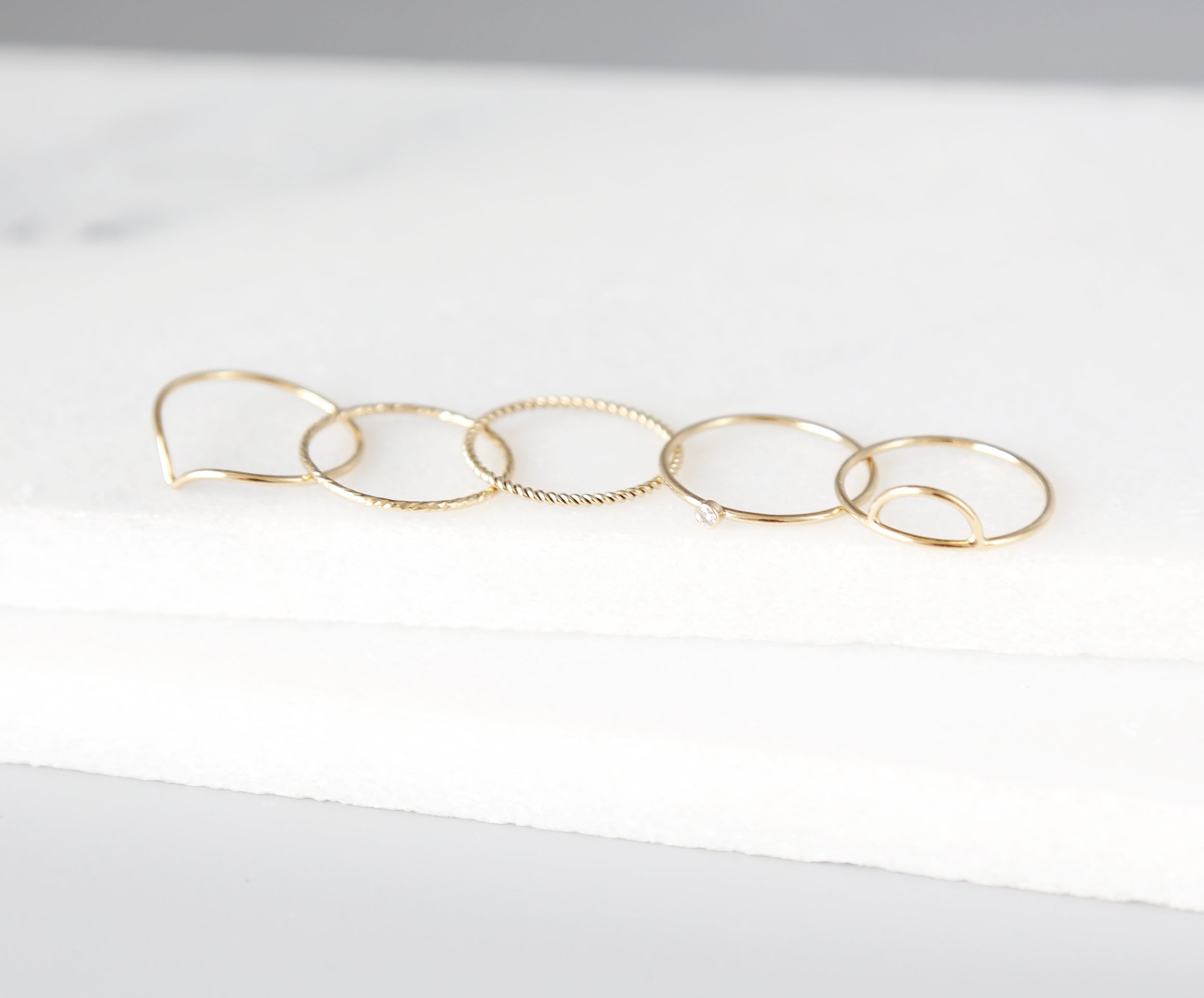 Minimalist Gold Fill Rings, Stacking Rings, Sparkle Rings, Simple Boho Gold Jewelry