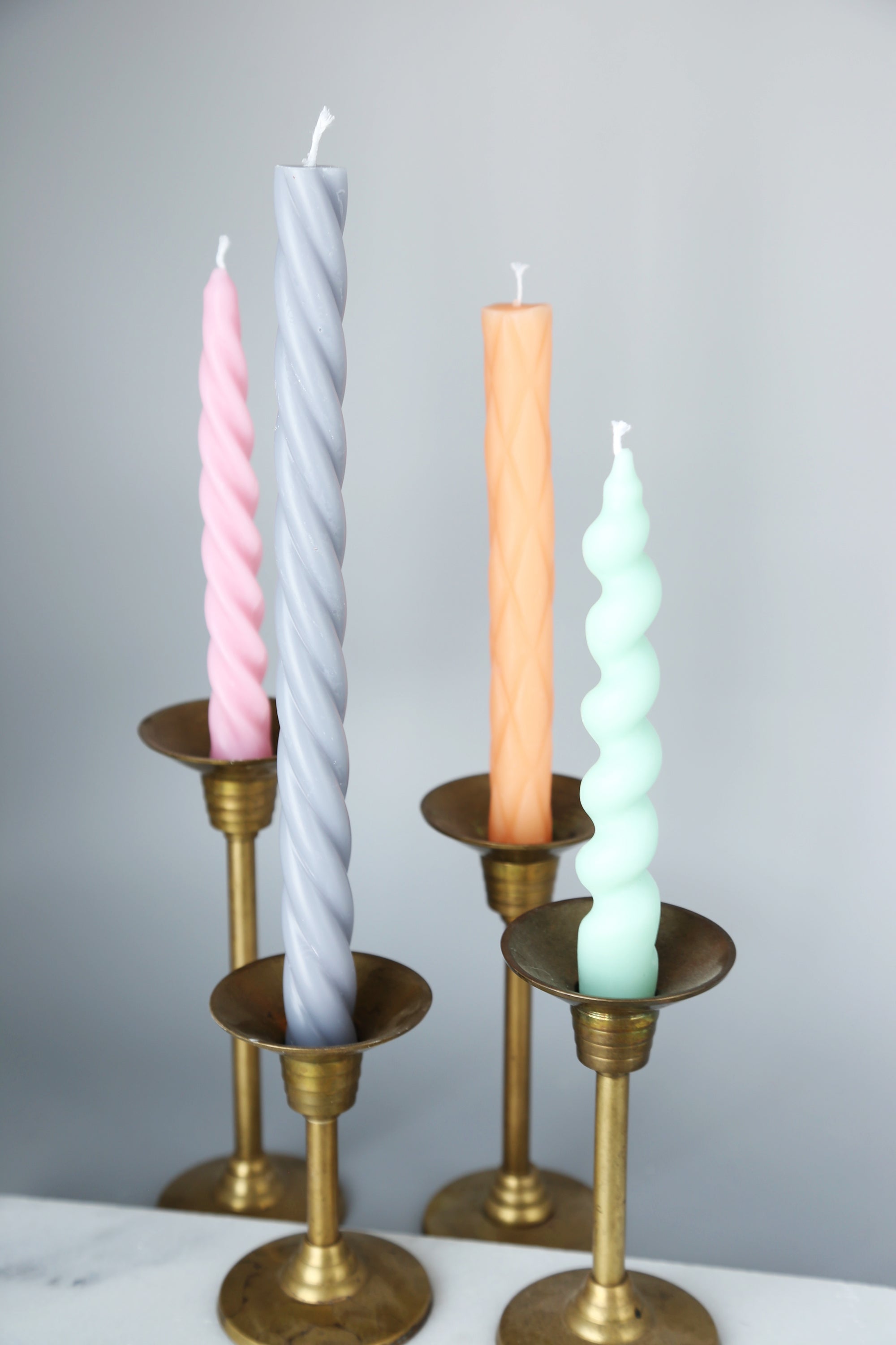 SPIRAL TAPER CANDLES / Long Candles / Taper Candles / Unique