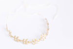 gold wedding leaf crown