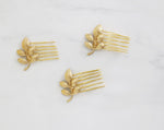 gold hair combs, wedding, bridal