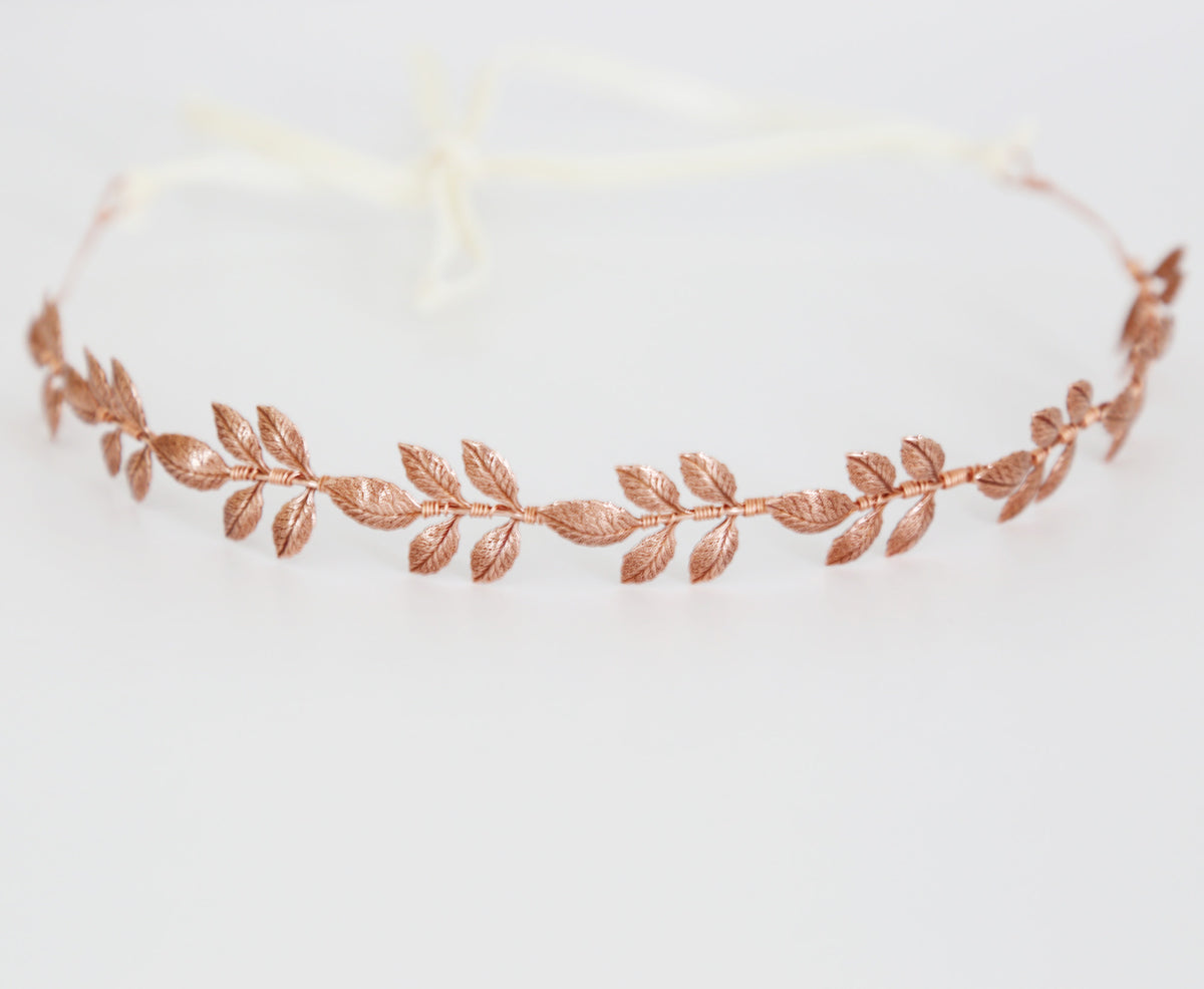 rose gold bridal hair accessories 