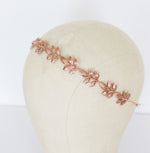 rose gold wedding hair piece