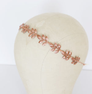rose gold wedding hair piece