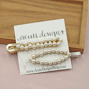 Oversized Pearl Hair Clips
