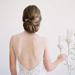 gold bridal hair combs