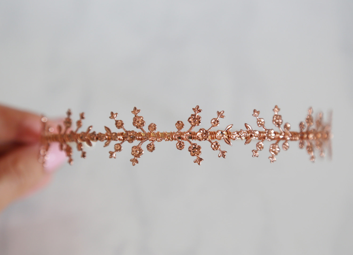 rose gold bridal hair accessories 