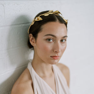 Calla Lily Crown, Hairpiece, Wedding Accessory, Bridal, Gold Wedding Head Piece, Hair Accessories, Headband