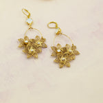 Floral Cluster Statement Earrings
