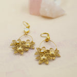 Floral Cluster Statement Earrings