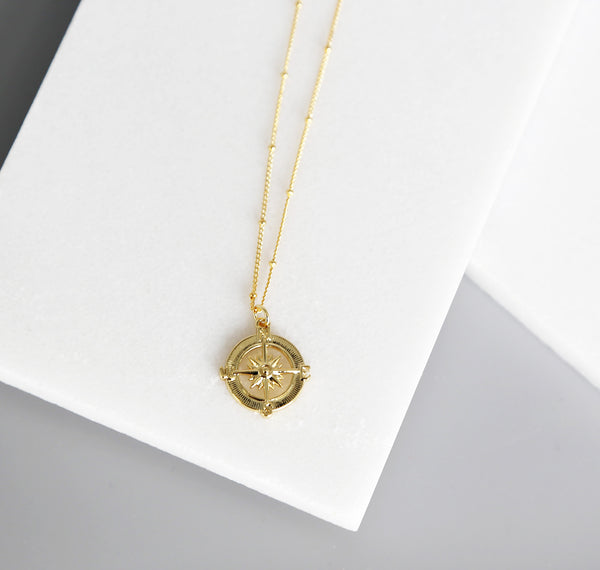 Gold Compass Pendant - Apollo Untold - Men's Jewellery