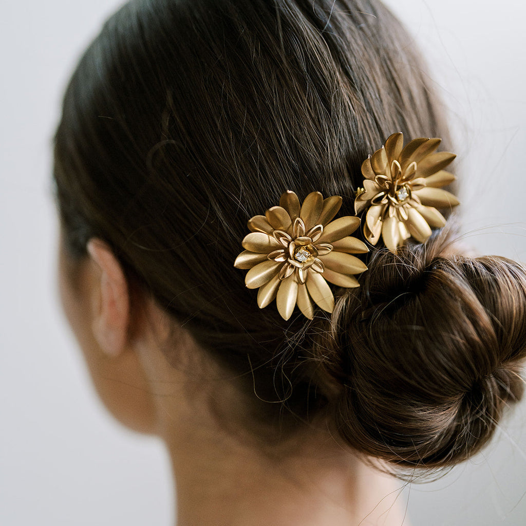 Dahlia Mini Combs, Set of Two, Hairpiece, Wedding Accessory, Bridal, Hair Clip, Hair Accessories