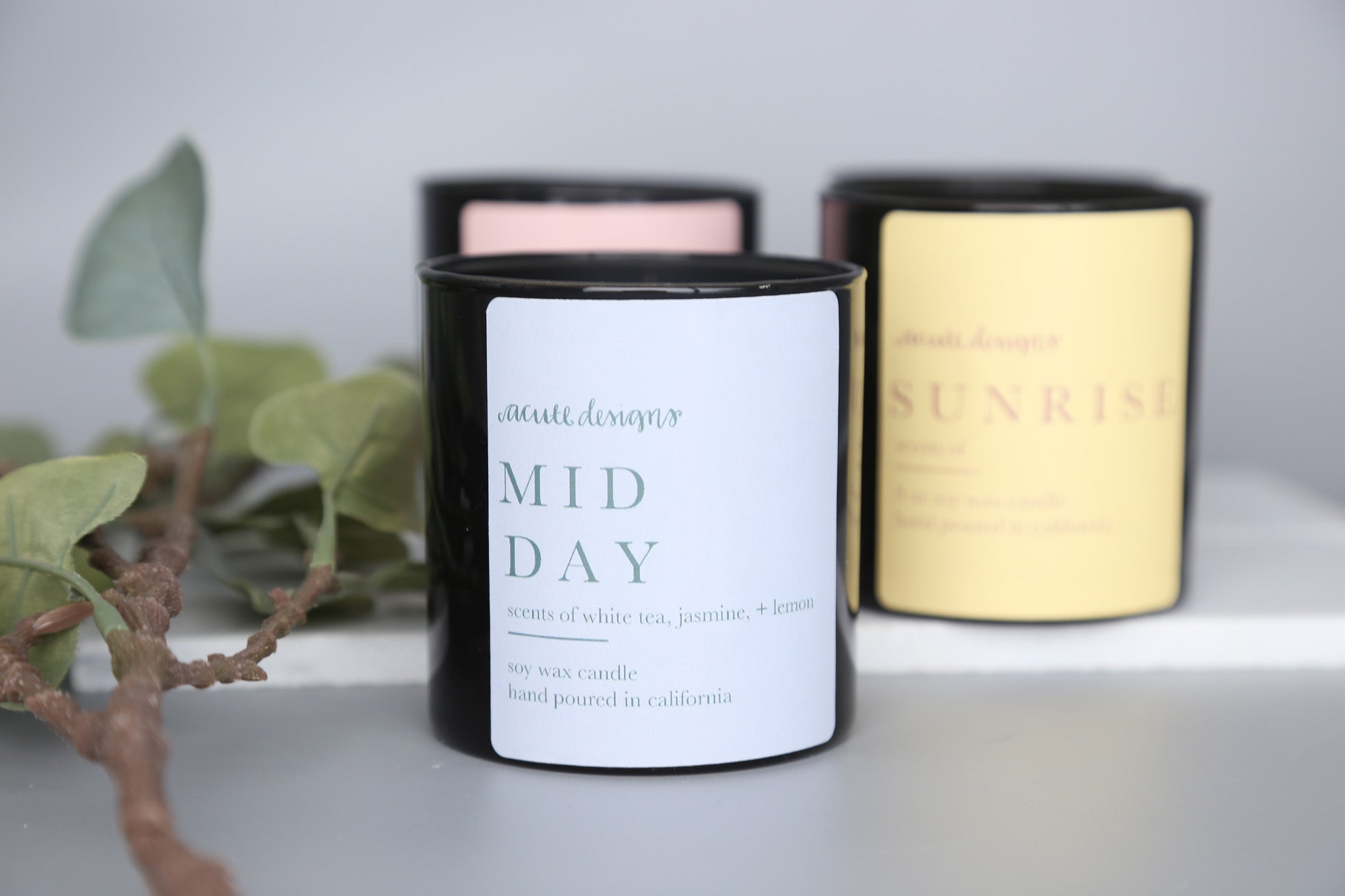 Day Long Candles - Luxe spa candles (black vessel), Scented Candles, Tumbler Candles