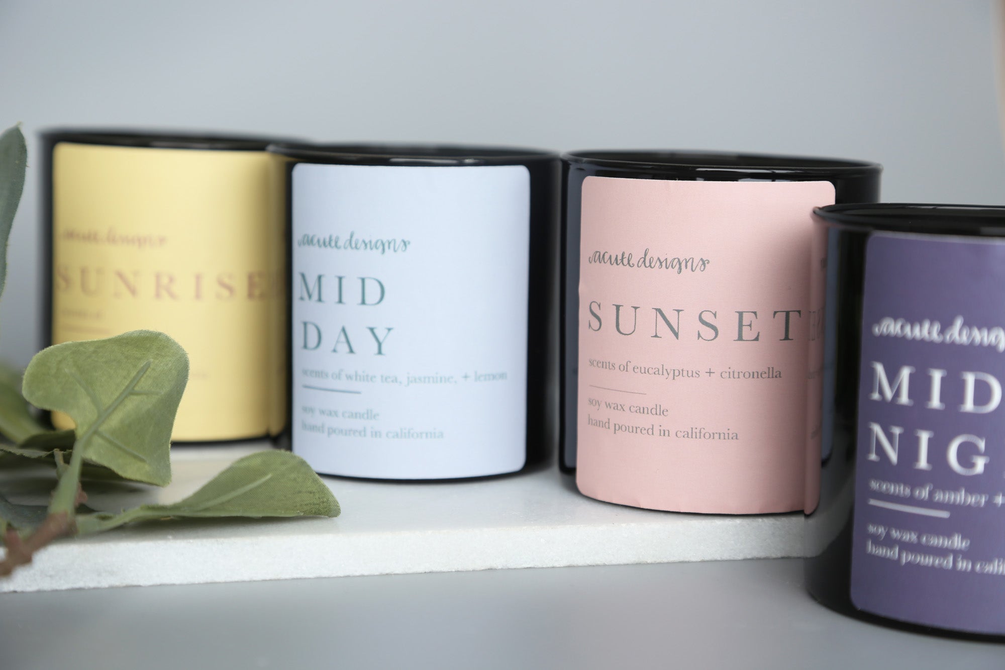 Day Long Candles - Luxe spa candles (black vessel), Scented Candles, Tumbler Candles