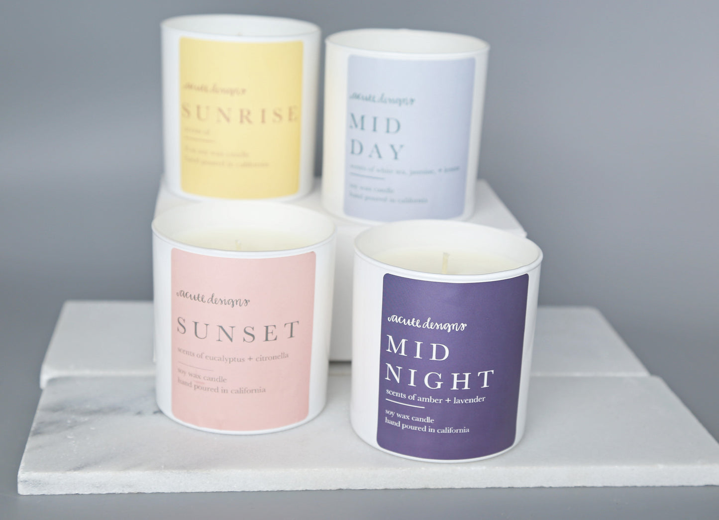 Day Long Candles - Luxe spa candles (white vessel), Scented Candles, Tumbler Candles