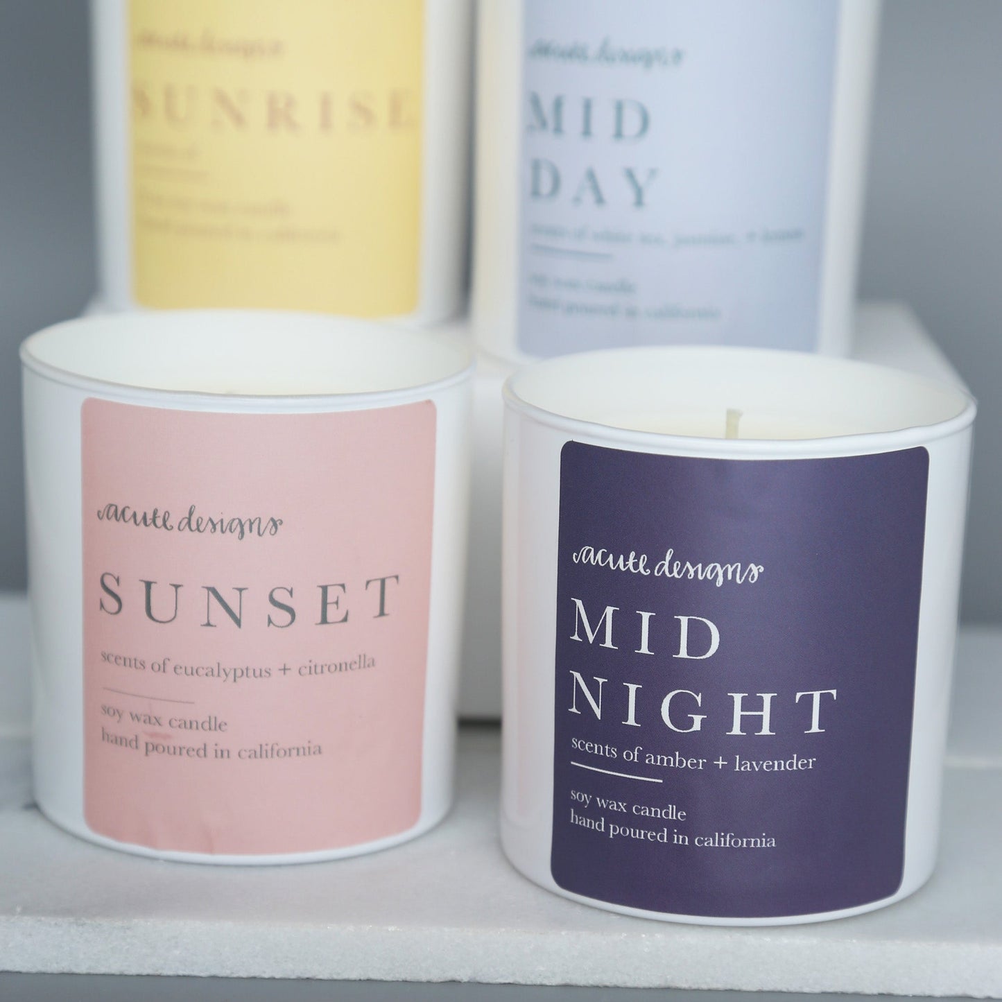 Day Long Candles - Luxe spa candles (white vessel), Scented Candles, Tumbler Candles