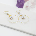 Deco Swarovski Crystal Drop Statement Earrings