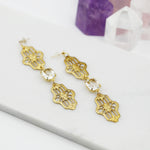 Art Deco Long Statement Earrings