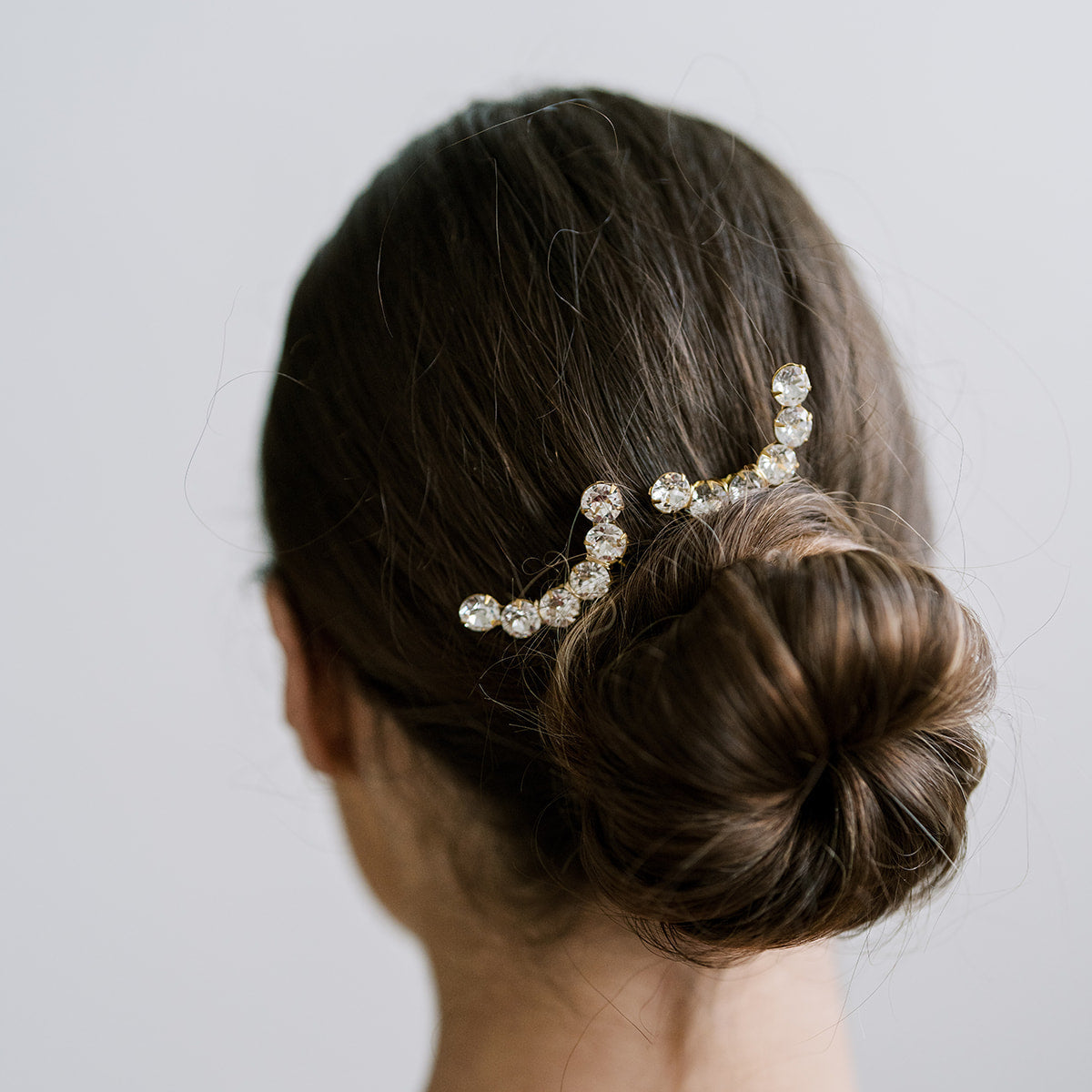 Mini Combs - Abstract Minimal Crystal Mini Wedding Comb Set, Swarovski, Hairpiece, Wedding Accessory, Bridal, Hair Clip, Hair Accessories