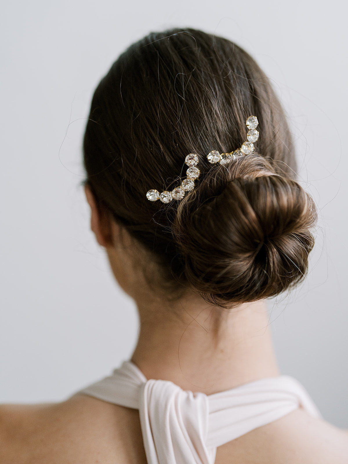 Mini Combs - Abstract Minimal Crystal Mini Wedding Comb Set, Swarovski, Hairpiece, Wedding Accessory, Bridal, Hair Clip, Hair Accessories