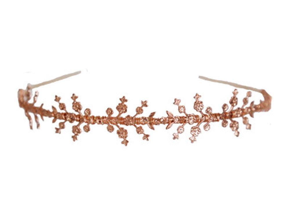 rose gold bridal headband