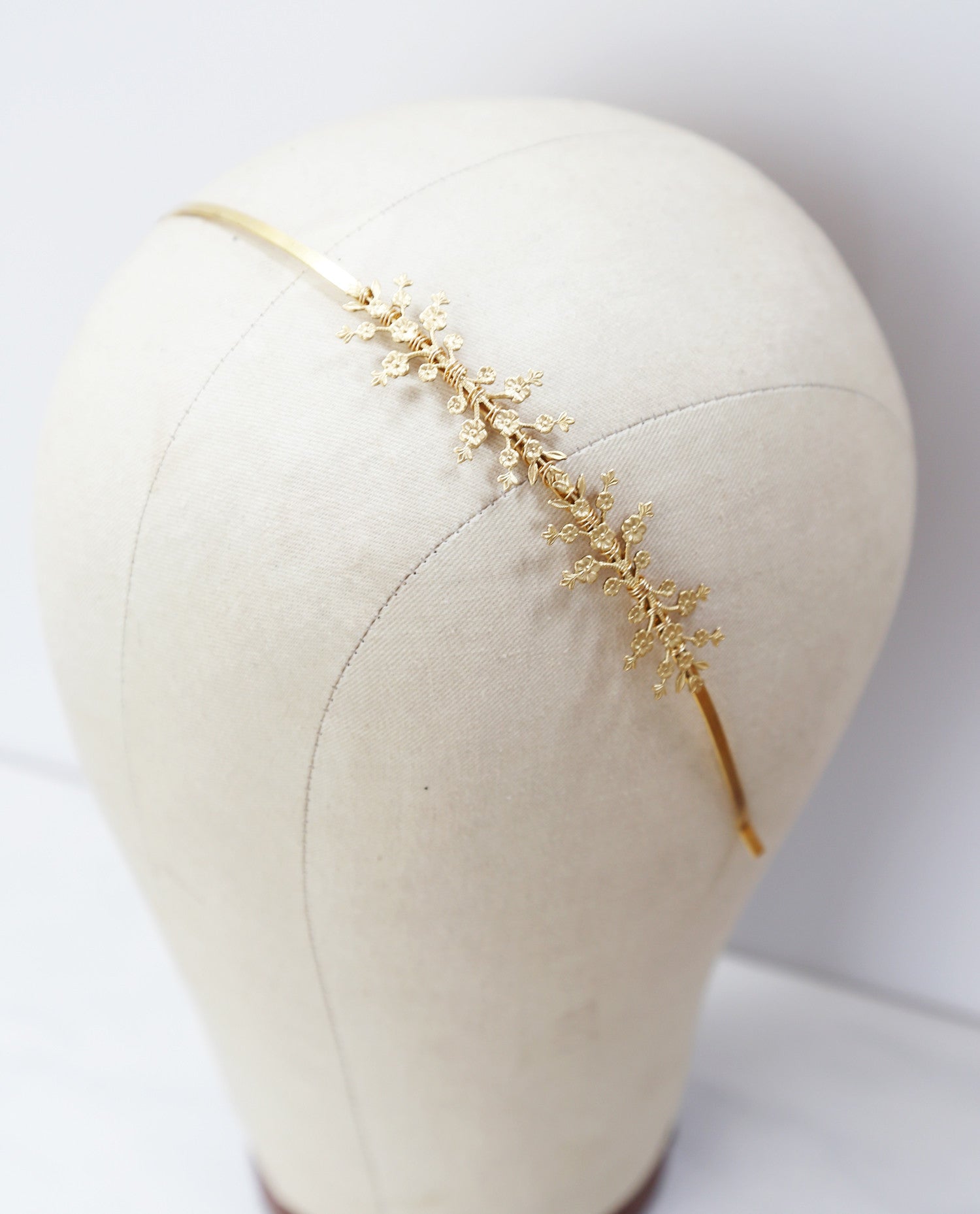 gold flower headband