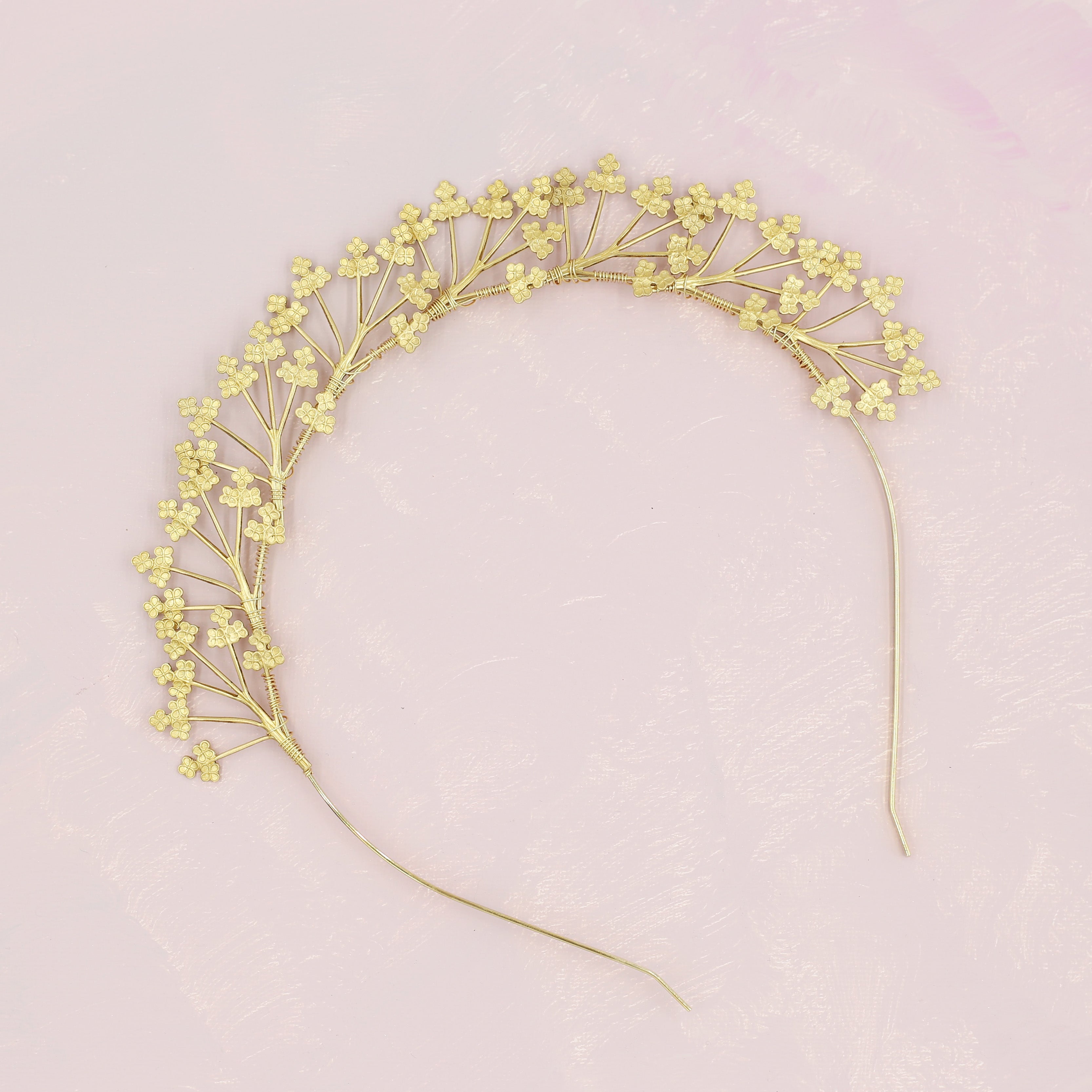 Queen Anne's Lace Crown - Gold Headband, Flower Crown, Bridal, Head Piece, Hair Accessories