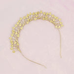 Queen Anne's Lace Crown - Gold Headband, Flower Crown, Bridal, Head Piece, Hair Accessories