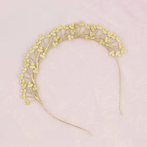 Queen Anne's Lace Crown - Gold Headband, Flower Crown, Bridal, Head Piece, Hair Accessories