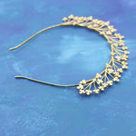 Queen Anne's Lace Crown - Gold Headband, Flower Crown, Bridal, Head Piece, Hair Accessories
