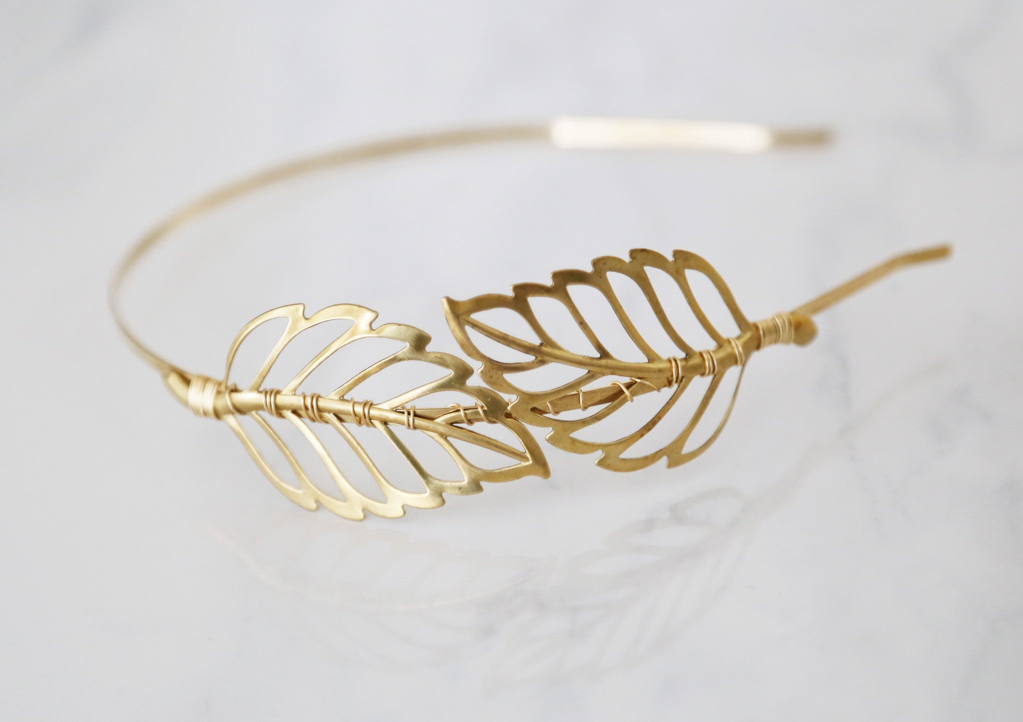 gold leaf headband