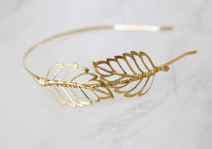 gold leaf headband