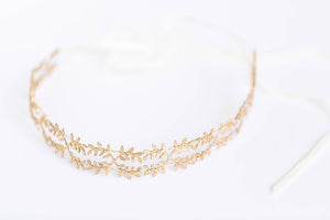 gold bridal headband