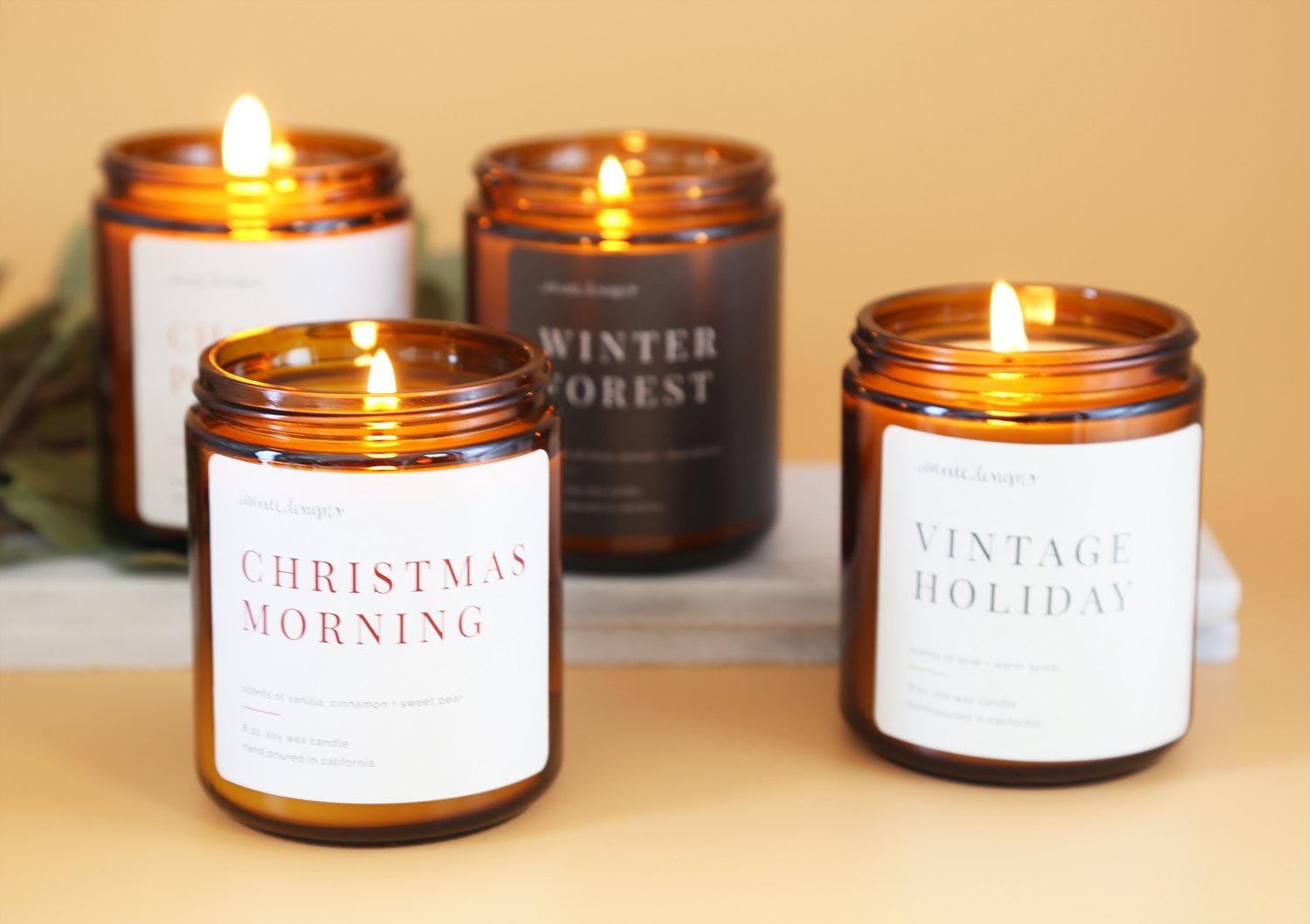 Champagne Pop Candle -  Scented Holiday Candle, Scents of champagne and bright grapefruit