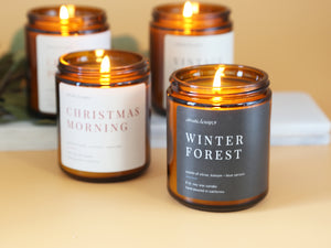 Winter Forest Candle -  Scented Holiday Candle, Scents of citrus, balsam, and blue spruce