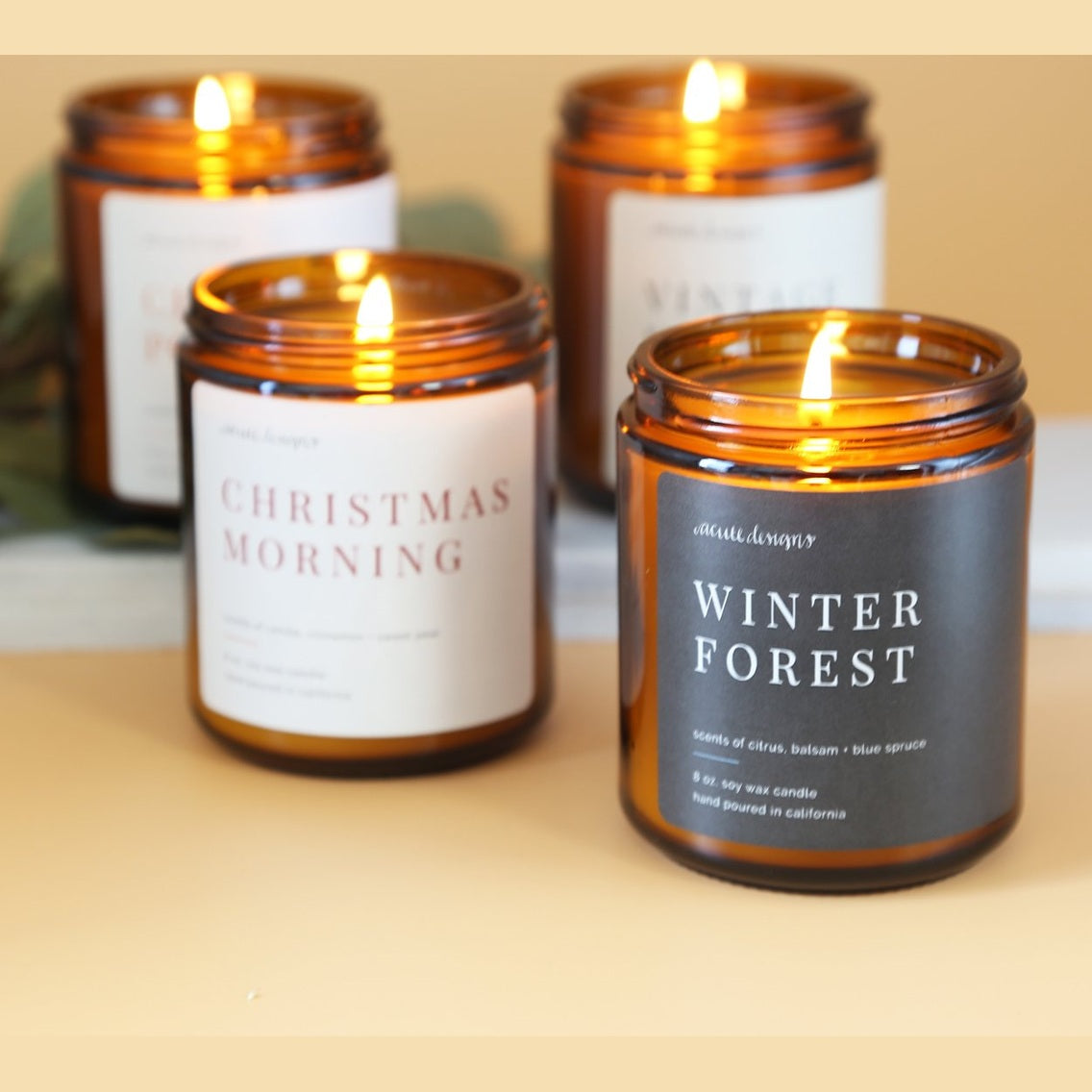 Champagne Pop Candle -  Scented Holiday Candle, Scents of champagne and bright grapefruit