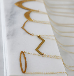 minimal gold necklace