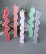 Geometric Pillar Candles - Wave and ZigZag