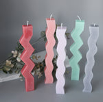 Geometric Pillar Candles - Wave and ZigZag