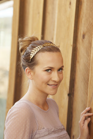 The Triple Goddess Headband - Silver or Golden Leaf