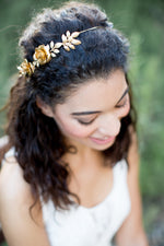 gold flower headband