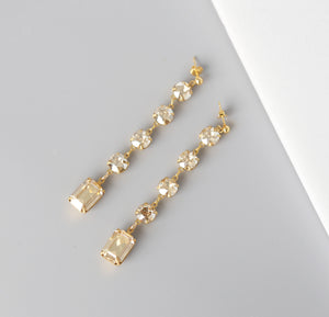 Sparkling Golden Dangle Earrings