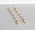 Sparkling Golden Dangle Earrings