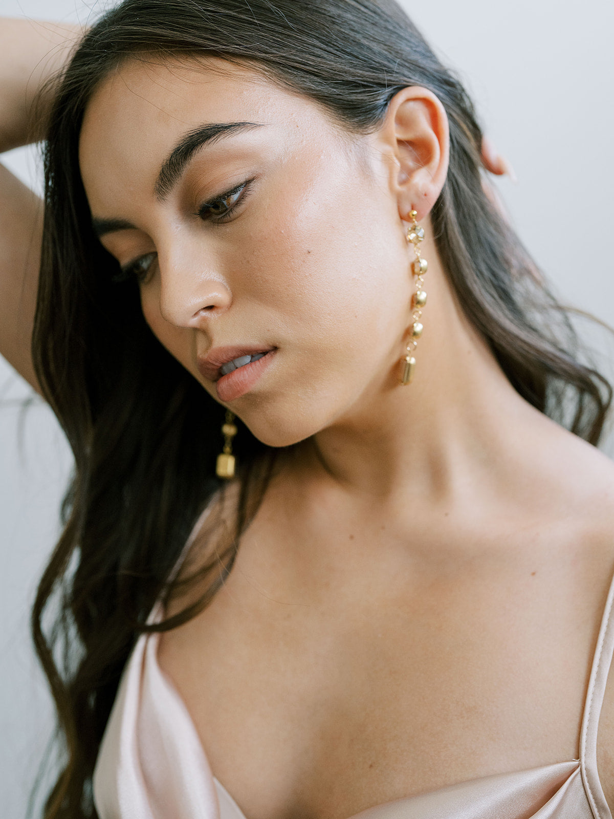 Sparkling Golden Dangle Earrings