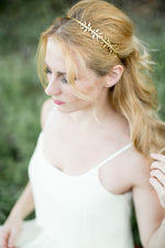 gold flower headband