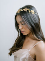 Lace Flower Crown, Hairpiece, Wedding Accessory, Bridal, Gold Wedding Head Piece, Hair Accessories, Headband