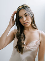 Lace Flower Crown, Hairpiece, Wedding Accessory, Bridal, Gold Wedding Head Piece, Hair Accessories, Headband