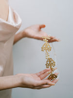 Lace Flower Crown, Hairpiece, Wedding Accessory, Bridal, Gold Wedding Head Piece, Hair Accessories, Headband