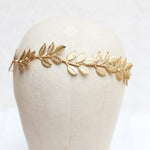 gold leaf bridal crown